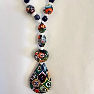 Murano Glass beading and pendant necklace